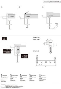 Matt fekete állítható acél akasztó Tower – YAMAZAKI