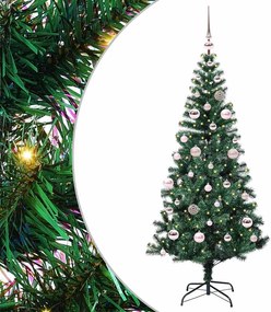 vidaXL Mesterséges, előre világított karácsonyi fa Zöld 150 cm