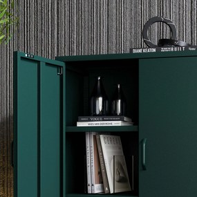 Szafka z półkami VITO, 800 x 1015 x 400 mm, Modern: butelkowa zieleń