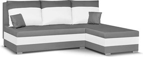 GUSTO Kinyitható sarokkanapé Szürke/fehér