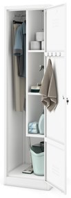 AGNES fém takarítószekrény, 500 x 1850 x 500 mm, fehér