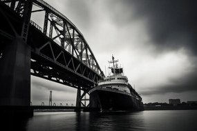 Poszter 60x40cm Hajó a hídnál