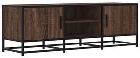 barna tölgy színű szerelt fa és fém TV-szekrény 120x35x41 cm