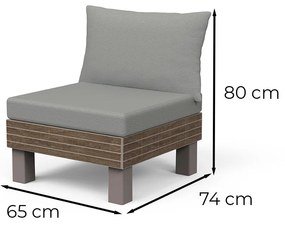 Elements Signature 1 személyes kerti kanapé dió