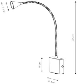 Lucide 18293/03/30 - LED Rugalmas kicsi lámpa BUDDY LED/3W/230V fekete