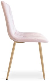 AKCIÓ Világos rózsaszín bársony étkezőszék LIBRA II. osztály