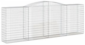 8 db íves horganyzott vas gabion kosár 400x50x140/160 cm