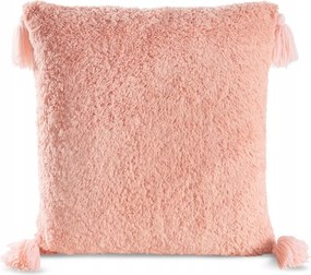 Párnahuzat Elda 45x45 puha szőrme púder pomponok