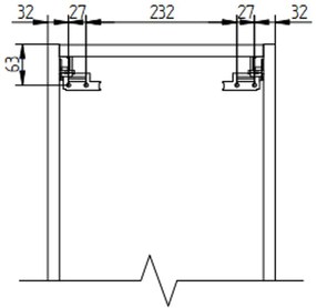 Mereo Mereo, Mailo, fürdőszoba szekrény 170 cm magas, fehér, tölgy, antracit, MER-CN544LPB