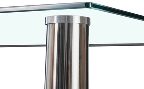 Berna 140 cm szögletes üveg étkezőasztal