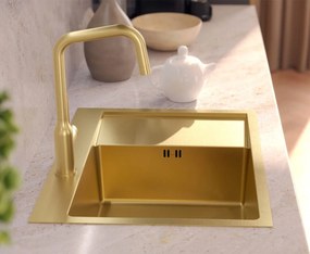 Acél mosogatótálca RUSSEL 116 Gold