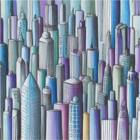 Fotótapéta Flizelin Dekoratív Hálószoba Városi felhőkarcolók 250x250