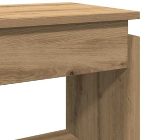 kézműves tölgy színű szerelt fa dohányzóasztal 80 x 30 x 80 cm