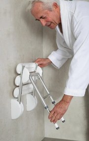 Ridder Ridder, HANDICAP összecsukható zuhanyülőke tartóval, 38x36cm, fekete, A140110-1