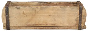 4 db tálca 30x15x9 cm tömör újrahasznosított fa