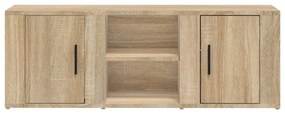 sonoma tölgyszínű szerelt fa TV-szekrény 100x31,5x35 cm