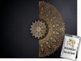 Fotótapéta Flizelina Stílus Boho Arany Grafit Mandala 100x75 ragasztó