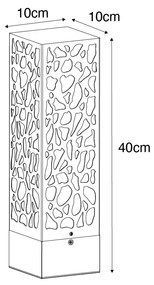 Modern kültéri oszloplámpa fekete 40 cm IP44 - Nicole