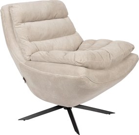 Fehér bársony fotel Vince – Dutchbone