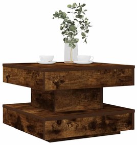 Füstös tölgy dohányzóasztal 360 fokban forgatható 50x50x34,5 cm