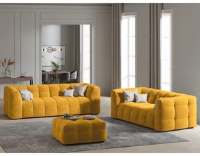 Vesta sárga bársony puff - Windsor &amp; Co Sofas