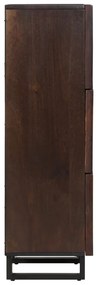 vidaXL barna tömör mangófa magasszekrény 40 x 34 x 110 cm