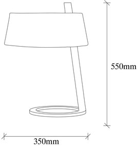 Fehér-fekete asztali lámpa (magasság 55 cm) Salihini – Opviq lights