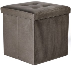 Barna összecsukható zsámoly ZAREX VELVET L