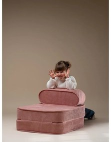 Rózsaszín kordbársony gyerek fotel Flip – Wigiwama
