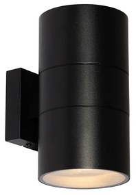 Modern kültéri fali lámpa fekete 2-lámpás AR111 IP44 - Duo