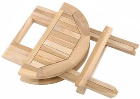 DIVERO Kerti tárolóasztal tíkfából