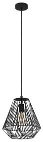 Eglo 43692 - Csillár zsinóron STYPE 1xE27/40W/230V fekete