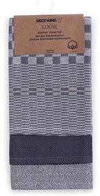DecoKing Louie konyharuha, sötétszürke, 50 x 70 cm, 3 db-os szett