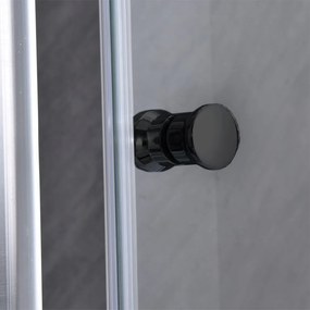 Flexi állítható zuhanyajtó 76-91x185 cm fekete