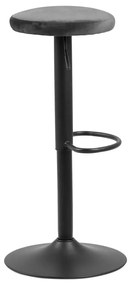 Szürke kárpitozott állítható magasságú bárszék (ülésmagasság 62 cm) Finch – Actona