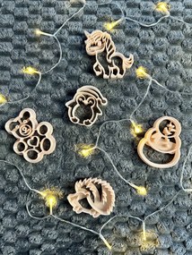 Csillag forma szett keksz és mézeskalács forma forma szett x5