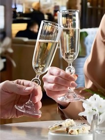 6 részes üveg pezsgőspohár készlet 150 ml