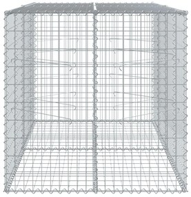 horganyzott vas gabion kosár fedéllel 200 x 100 x 100 cm