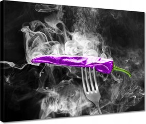 Vászonkép 40x30 Lila paprika