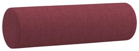 2 személyes bordó szövet kanapé díszpárnákkal 140 cm