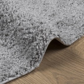 PAMPLONA szürke magas szálú bolyhos modern szőnyeg Ø 120 cm