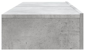 2 db betonszürke TV-szekrény LED-lámpákkal 60x35x15,5 cm