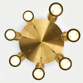 Jupiter 2021 - Csillár zsinóron ALAS 7xGU10/10W/230V arany