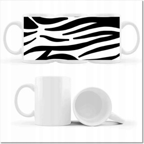 Zebra csíkos nyomott mintás bögre