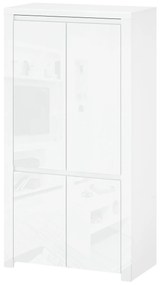 Ruhásszekrény Leona 4D (fényes fehér). 1053009