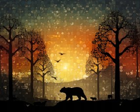 Poszter 50x40cm Nyugat a vadregényes erdőben