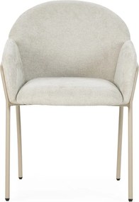 Bézs kárpitozott étkezőfotel szett 2 db-os Aslin – MOME