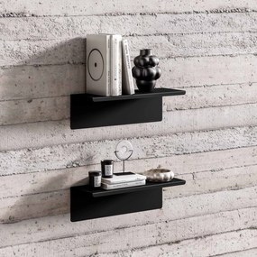 Fali polc JOANNE 400 mm, fekete