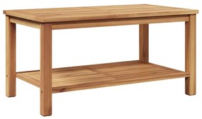 vidaXL Dohányzóasztal Barna 90 x 50 x 45 cm Tömör tíkfa