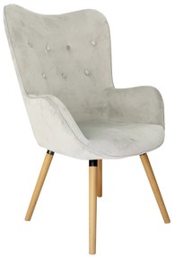 Világosszürke bársonyszék COZY